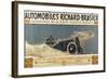 Poster Showing Automobiles Richard-Brasier Winning the Gordon Bennett Cup, 1904-Henri Jules Ferdinand Bellery-defonaines-Framed Giclee Print