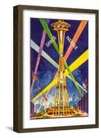 Poster, Space Needle, Seattle, Washington-null-Framed Art Print