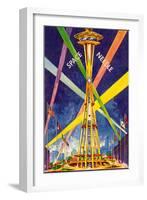 Poster, Space Needle, Seattle, Washington-null-Framed Art Print