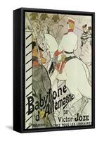 Poster to the Book Babylone D'Allemagne by Victor Joze, 1894-Henri de Toulouse-Lautrec-Framed Stretched Canvas