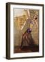 Poster with a Belly Dancer and a Man in a Turban-null-Framed Giclee Print