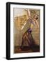 Poster with a Belly Dancer and a Man in a Turban-null-Framed Giclee Print
