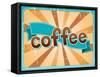 Poster With A Coffee Cup In Retro Style-incomible-Framed Stretched Canvas