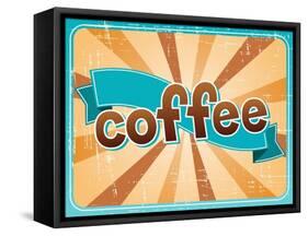 Poster With A Coffee Cup In Retro Style-incomible-Framed Stretched Canvas