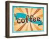Poster With A Coffee Cup In Retro Style-incomible-Framed Art Print