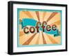 Poster With A Coffee Cup In Retro Style-incomible-Framed Art Print