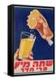 Poster with a Glass of Orange Juice, C.1947 (Colour Litho)-Israeli-Framed Stretched Canvas