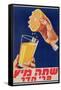Poster with a Glass of Orange Juice, C.1947 (Colour Litho)-Israeli-Framed Stretched Canvas