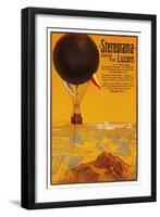 Poster with Balloon over the Alps-null-Framed Art Print