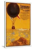 Poster with Balloon over the Alps-null-Stretched Canvas