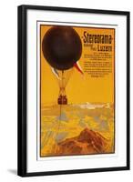 Poster with Balloon over the Alps-null-Framed Art Print