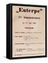 Poster with Concert Program Organized by Music School Euterpe, April 1, 1865-null-Framed Stretched Canvas