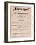 Poster with Concert Program Organized by Music School Euterpe, April 1, 1865-null-Framed Giclee Print