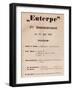 Poster with Concert Program Organized by Music School Euterpe, April 1, 1865-null-Framed Giclee Print