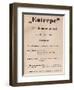 Poster with Concert Program Organized by Music School Euterpe, April 1, 1865-null-Framed Giclee Print