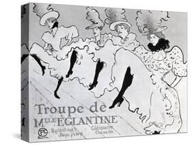 Poster with Dancing Ladies by Toulouse-L-null-Stretched Canvas