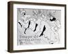 Poster with Dancing Ladies by Toulouse-L-null-Framed Giclee Print