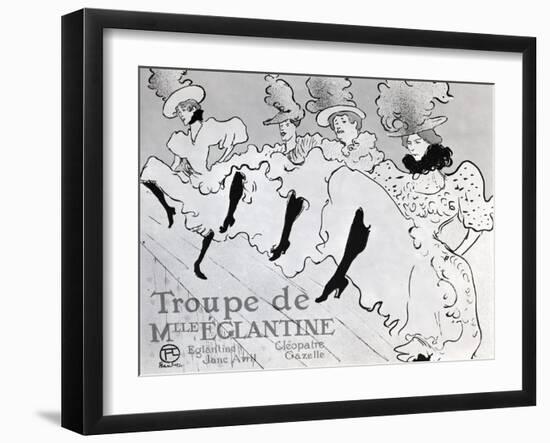 Poster with Dancing Ladies by Toulouse-L-null-Framed Giclee Print