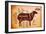 Poster with Detailed Diagram Cutting Lamb-111chemodan111-Framed Art Print