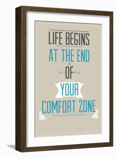 Poster with Motivational Slogan-Vanzyst-Framed Art Print