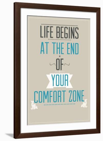 Poster with Motivational Slogan-Vanzyst-Framed Art Print