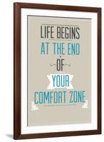 Poster with Motivational Slogan-Vanzyst-Framed Art Print