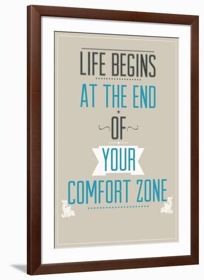 Poster with Motivational Slogan-Vanzyst-Framed Art Print