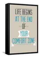 Poster with Motivational Slogan-Vanzyst-Framed Stretched Canvas