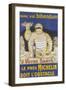 Poster with Mr Bibendum Advertising Michelin Tyres-null-Framed Giclee Print