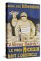 Poster with Mr Bibendum Advertising Michelin Tyres-null-Stretched Canvas