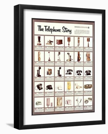 Poster with the Main Telephone's Models-null-Framed Giclee Print