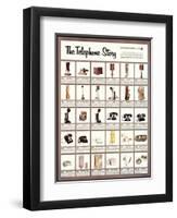 Poster with the Main Telephone's Models-null-Framed Premium Giclee Print