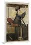 Poster with Woman in Vintage Automobile Holding Up Sherry Glass-Ramon Casas Carbo-Framed Giclee Print