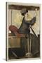 Poster with Woman in Vintage Automobile Holding Up Sherry Glass-Ramon Casas Carbo-Stretched Canvas