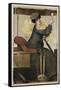Poster with Woman in Vintage Automobile Holding Up Sherry Glass-Ramon Casas Carbo-Framed Stretched Canvas