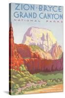 Poster, Zion, Bryce, Grand Canyon, National Parks-null-Stretched Canvas