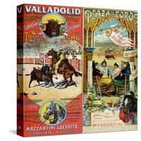 Posters Advertising Bull-Fights in Valladolid, 1896 and in Bayonne, 1897-null-Stretched Canvas