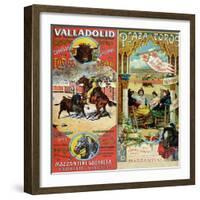 Posters Advertising Bull-Fights in Valladolid, 1896 and in Bayonne, 1897-null-Framed Giclee Print