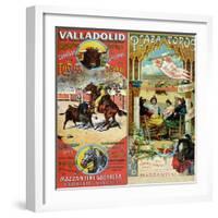 Posters Advertising Bull-Fights in Valladolid, 1896 and in Bayonne, 1897-null-Framed Giclee Print