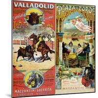 Posters Advertising Bull-Fights in Valladolid, 1896 and in Bayonne, 1897-null-Mounted Giclee Print