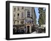 Posters Advertising the Theatre Festival on a Building with Pictures Painted on the Windows, Avigno-Peter Richardson-Framed Photographic Print