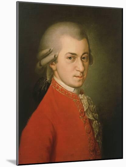 Posthumous Painting of Wolfgang Amadeus Mozart, 1756-1791-null-Mounted Premium Giclee Print