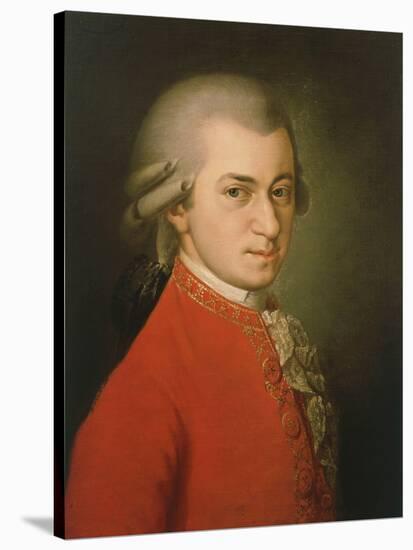 Posthumous Painting of Wolfgang Amadeus Mozart, 1756-1791-null-Stretched Canvas