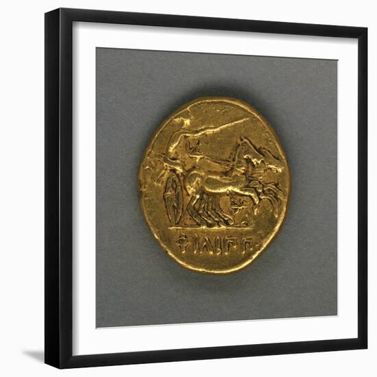 Posthumous Stater of Philip II Depicting Chariot-null-Framed Giclee Print