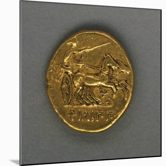 Posthumous Stater of Philip II Depicting Chariot-null-Mounted Giclee Print