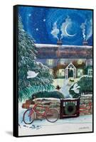 Postie's Bike-Lisa Graa Jensen-Framed Stretched Canvas