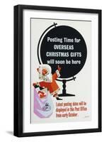 Posting Time for Overseas Christmas Gifts Will Soon Be Here-null-Framed Art Print