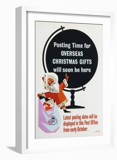 Posting Time for Overseas Christmas Gifts Will Soon Be Here-null-Framed Art Print