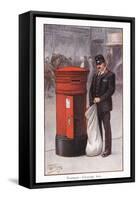 Postman - Clearing Box-Ernest Ibbetson-Framed Stretched Canvas