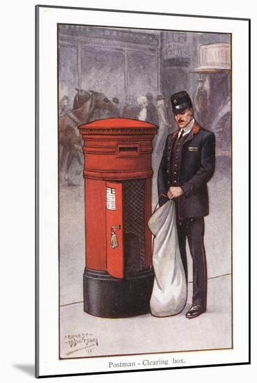 Postman - Clearing Box-Ernest Ibbetson-Mounted Giclee Print
